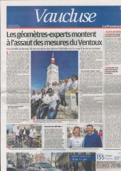 Mesure du Mont Ventoux
