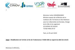 Modification de l’article 12 bis de l’ordonnance n°2020-306 au regard du délai de retrait.