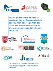 1ère Charte partenariale de bonnes pratiques pour la gestion des chantiers signée en Nouvelle-Aquitaine