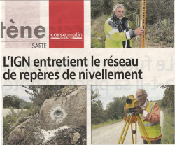 Corse matin - L'IGN entretient le réseau de repères de nivellement